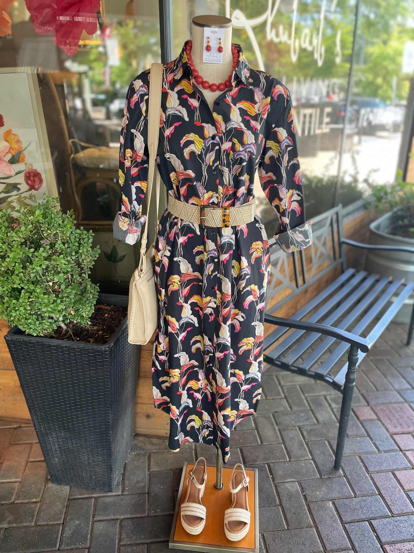 Printed Shirt Dress