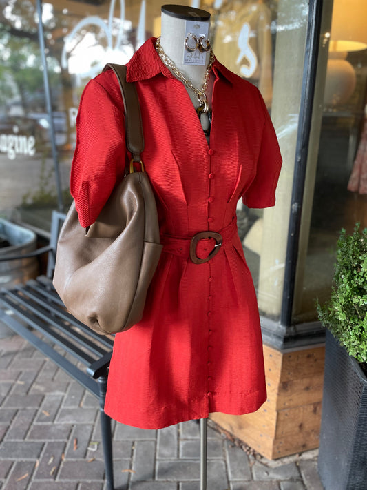 Belted Shirt Dress
