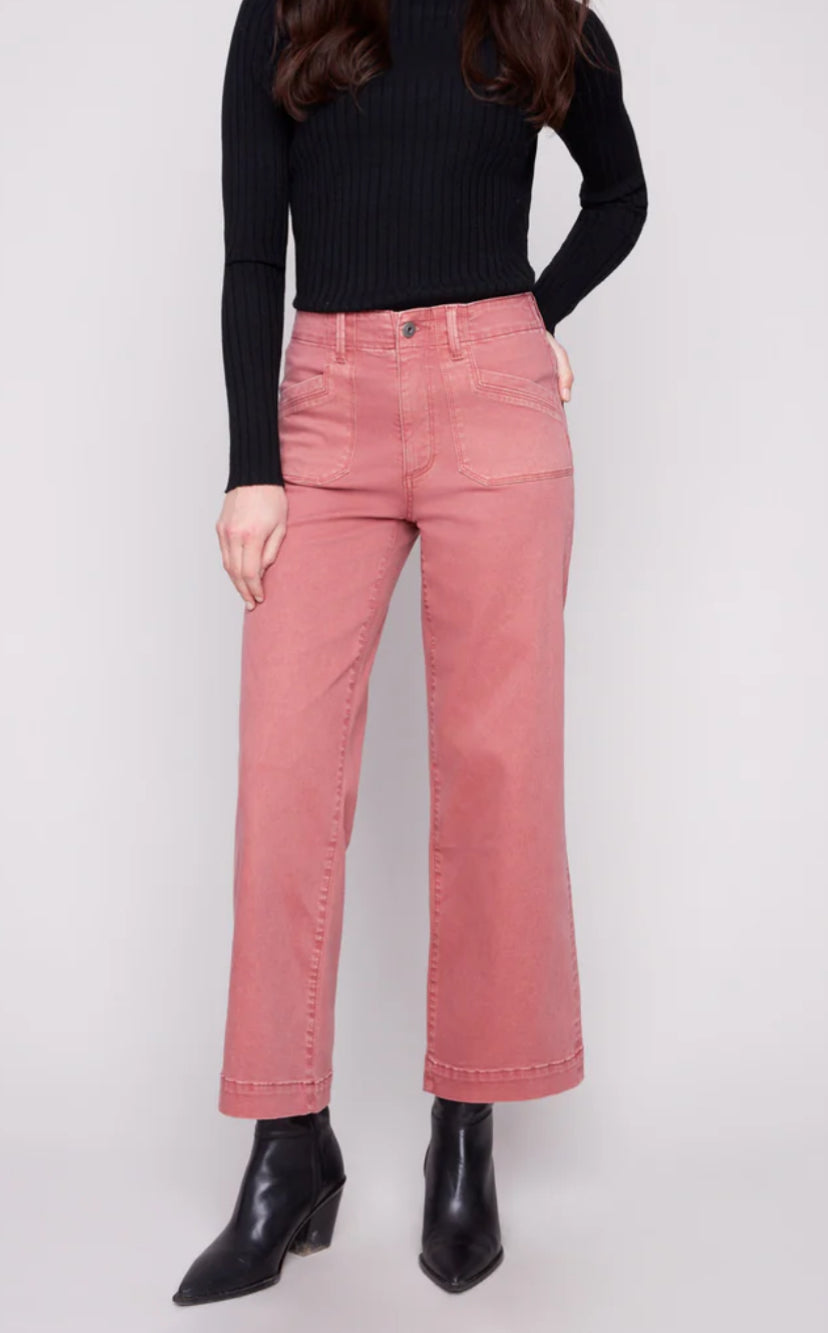 Cropped Twill Jeans