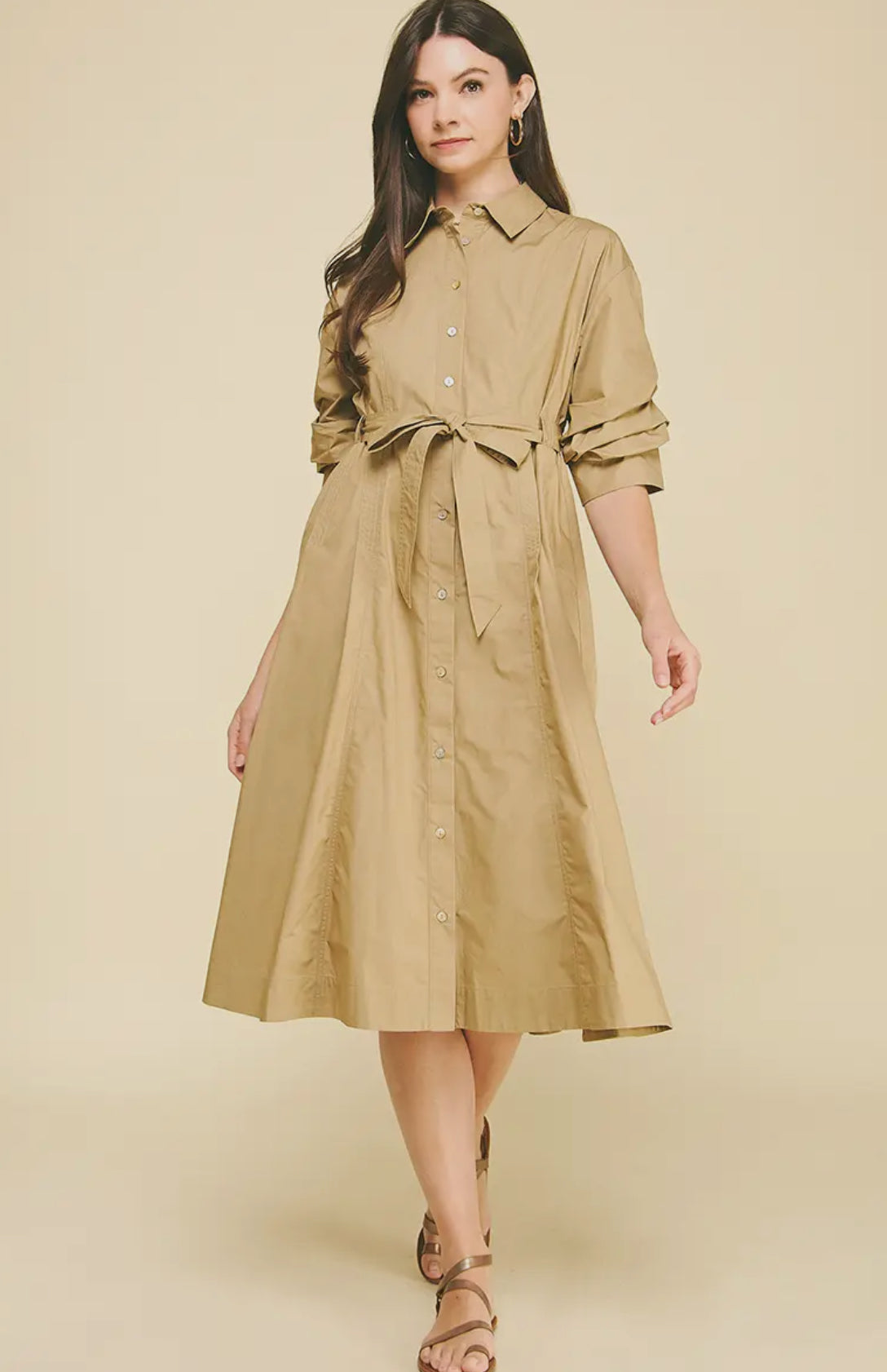 Tucked Sleeve Dress