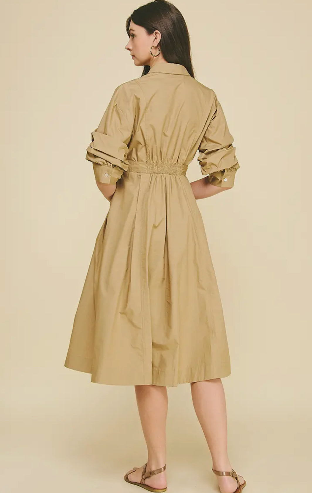 Tucked Sleeve Dress