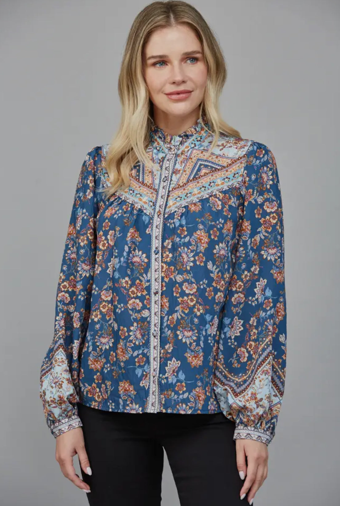 Ruffle Neck Blouse