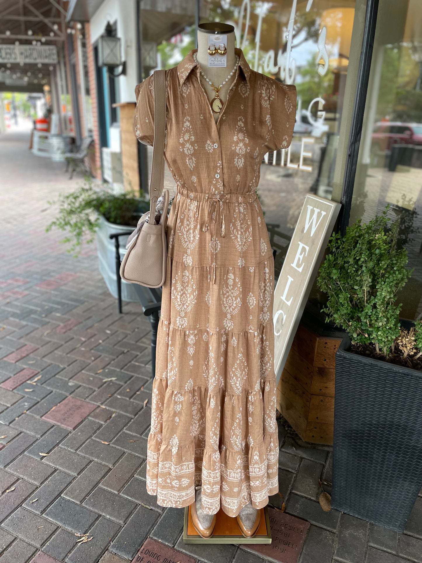 Tiered Print Dress