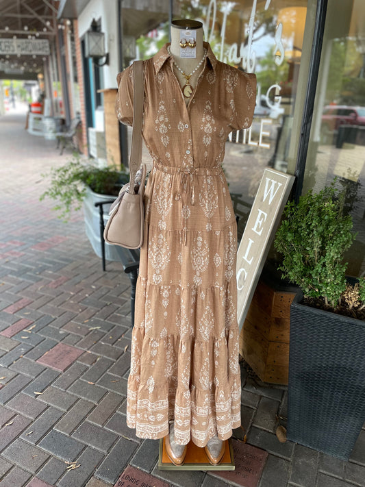 Tiered Print Dress