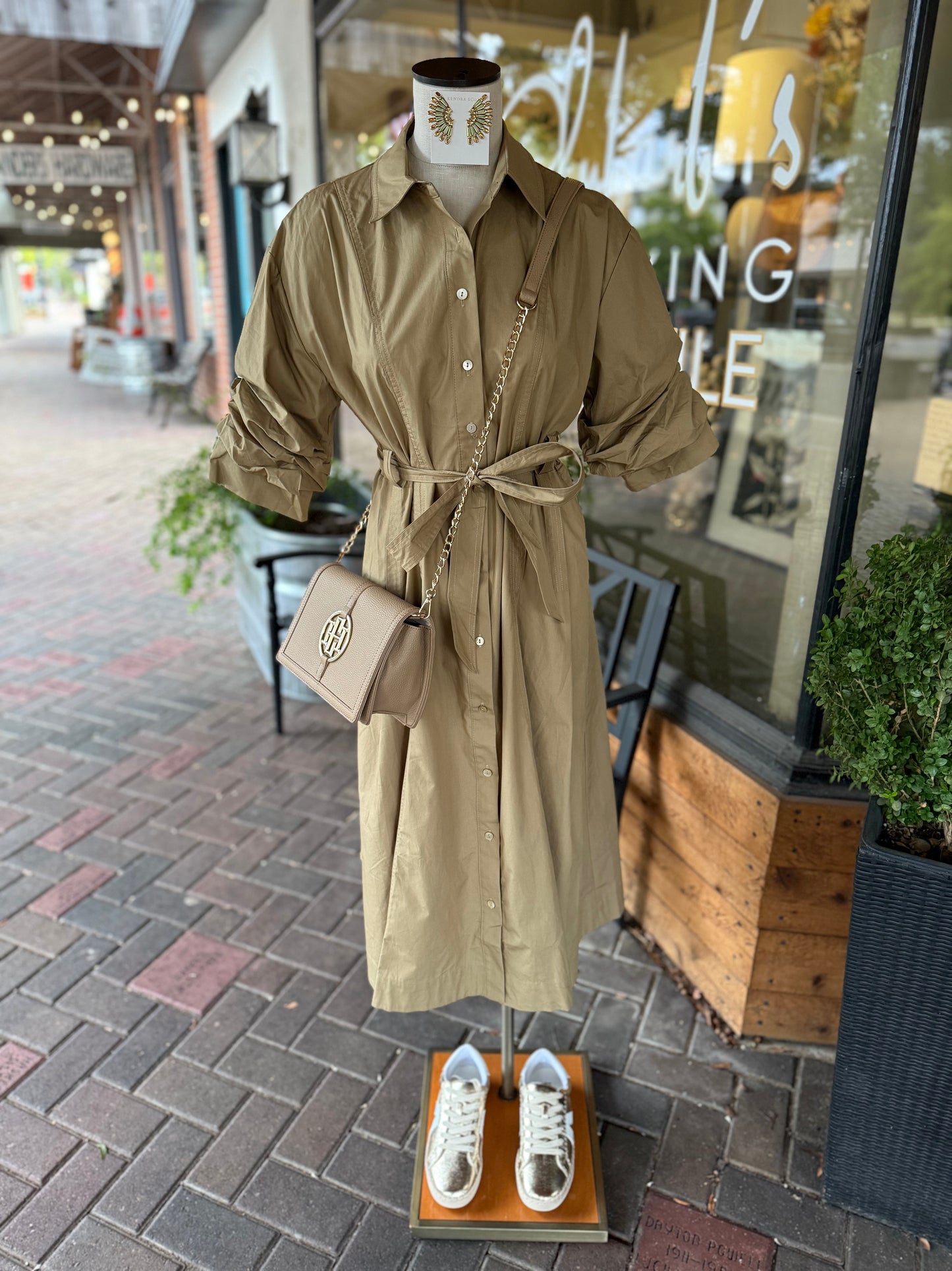 Tucked Sleeve Dress