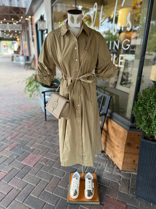 Tucked Sleeve Dress
