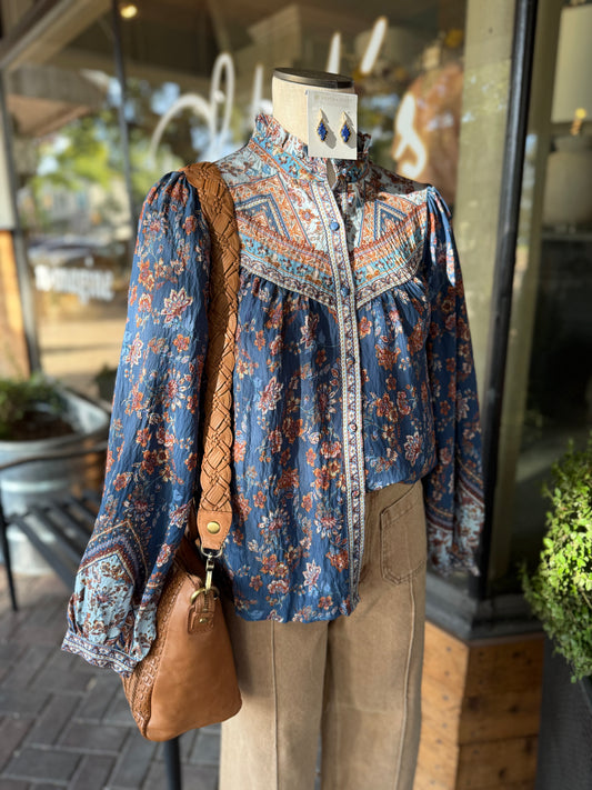 Ruffle Neck Blouse