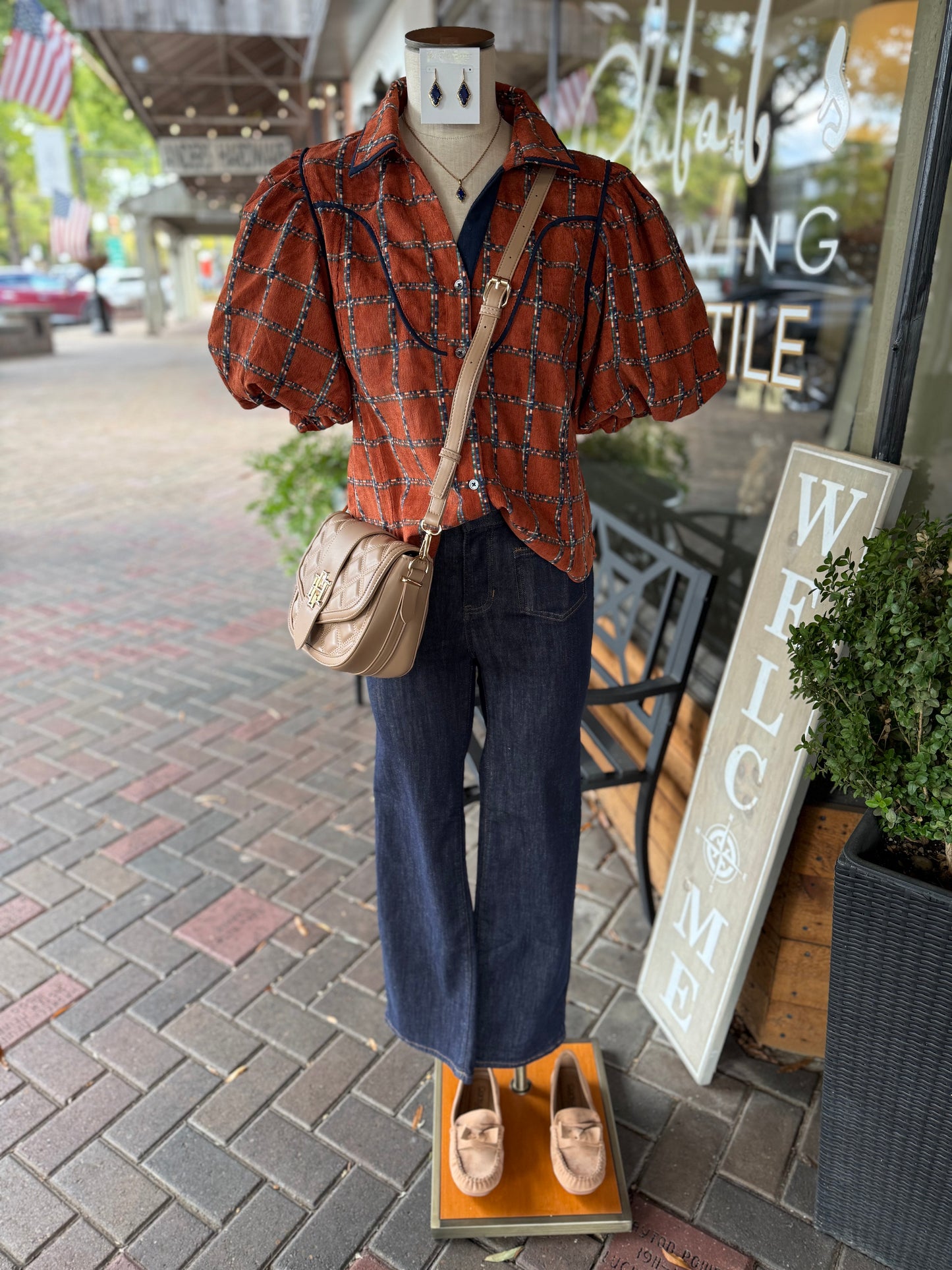 Patch Pocket Flare Jeans