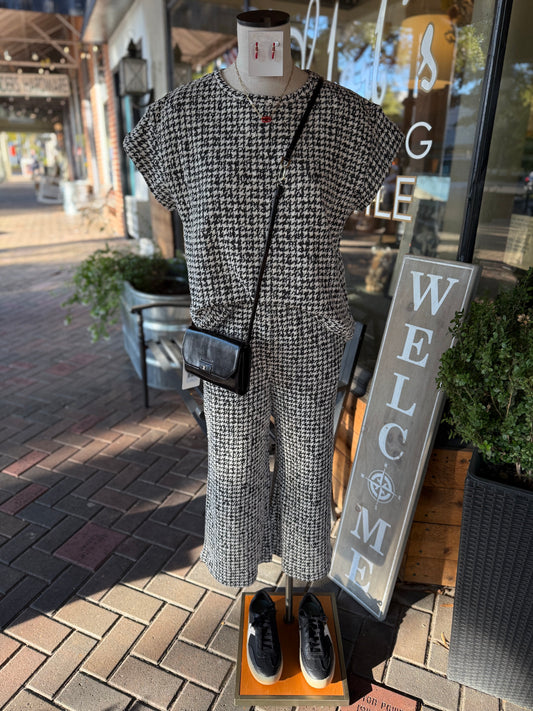 Houndstooth Knit Set