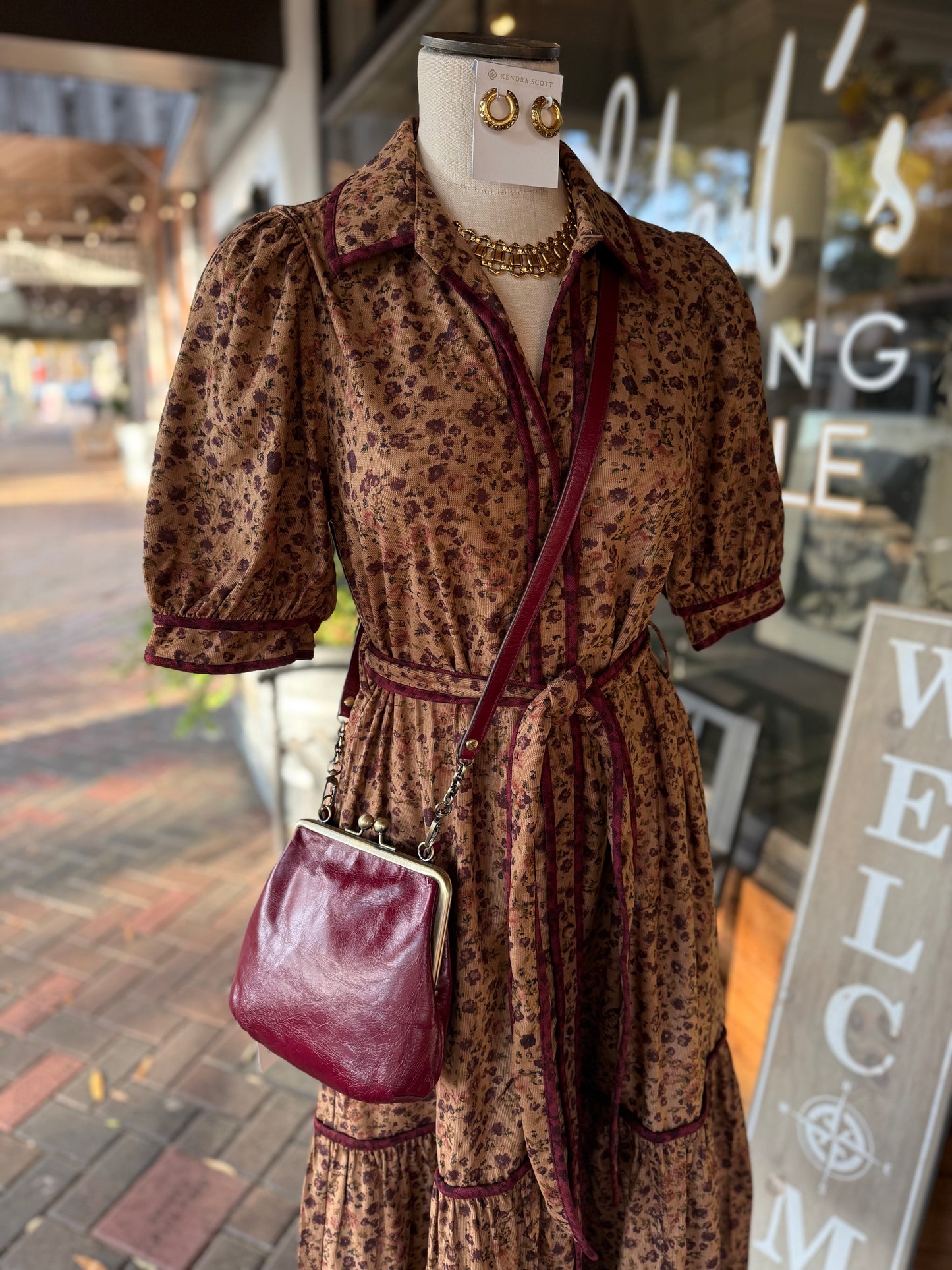 Corduroy Floral Dress