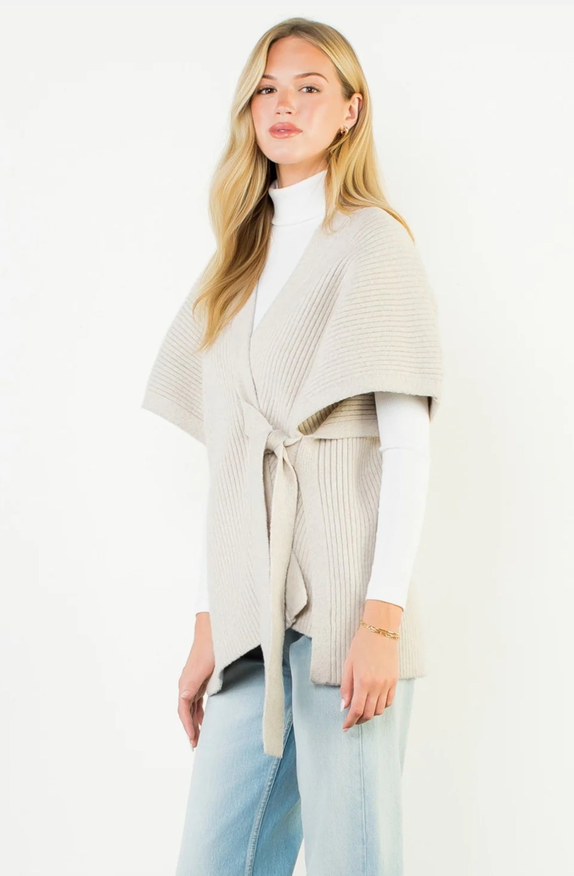 Side Tie Knit Cardigan