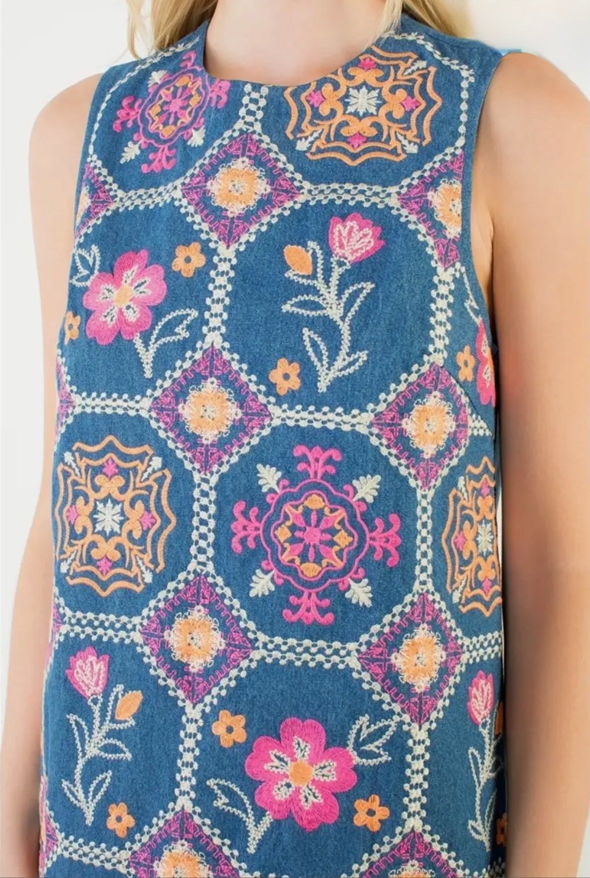 Embroidered Detail Dress