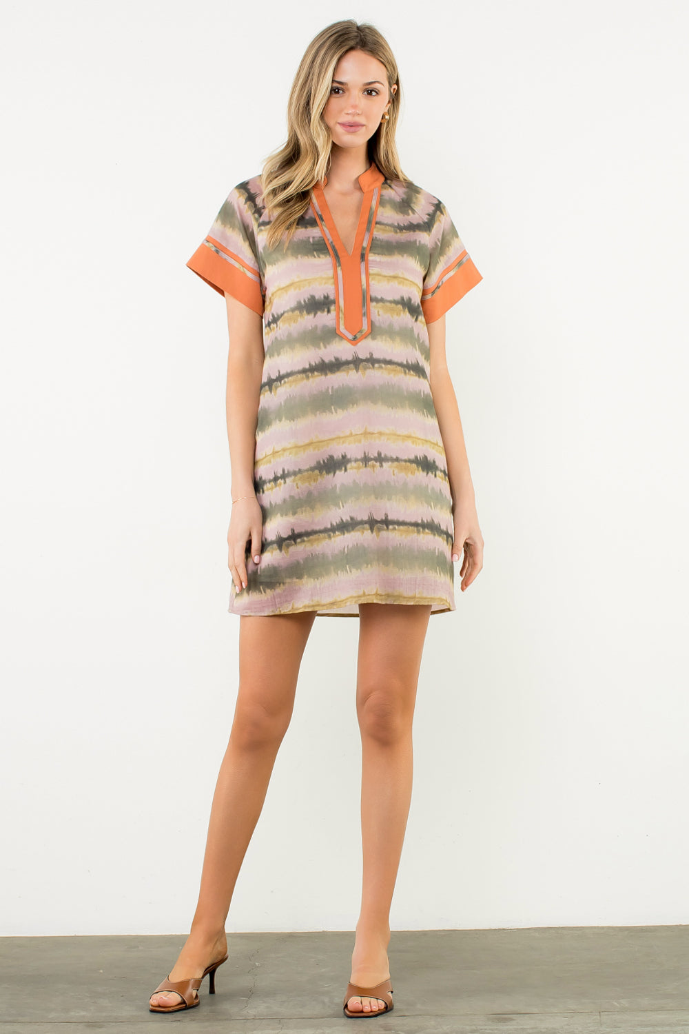 V-Neck Abstract Dress