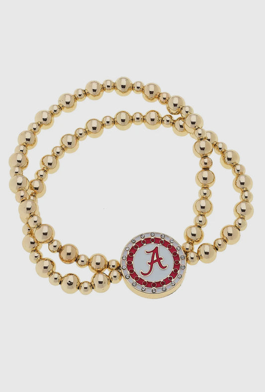 Alabama Disc 2-Row Bracelet